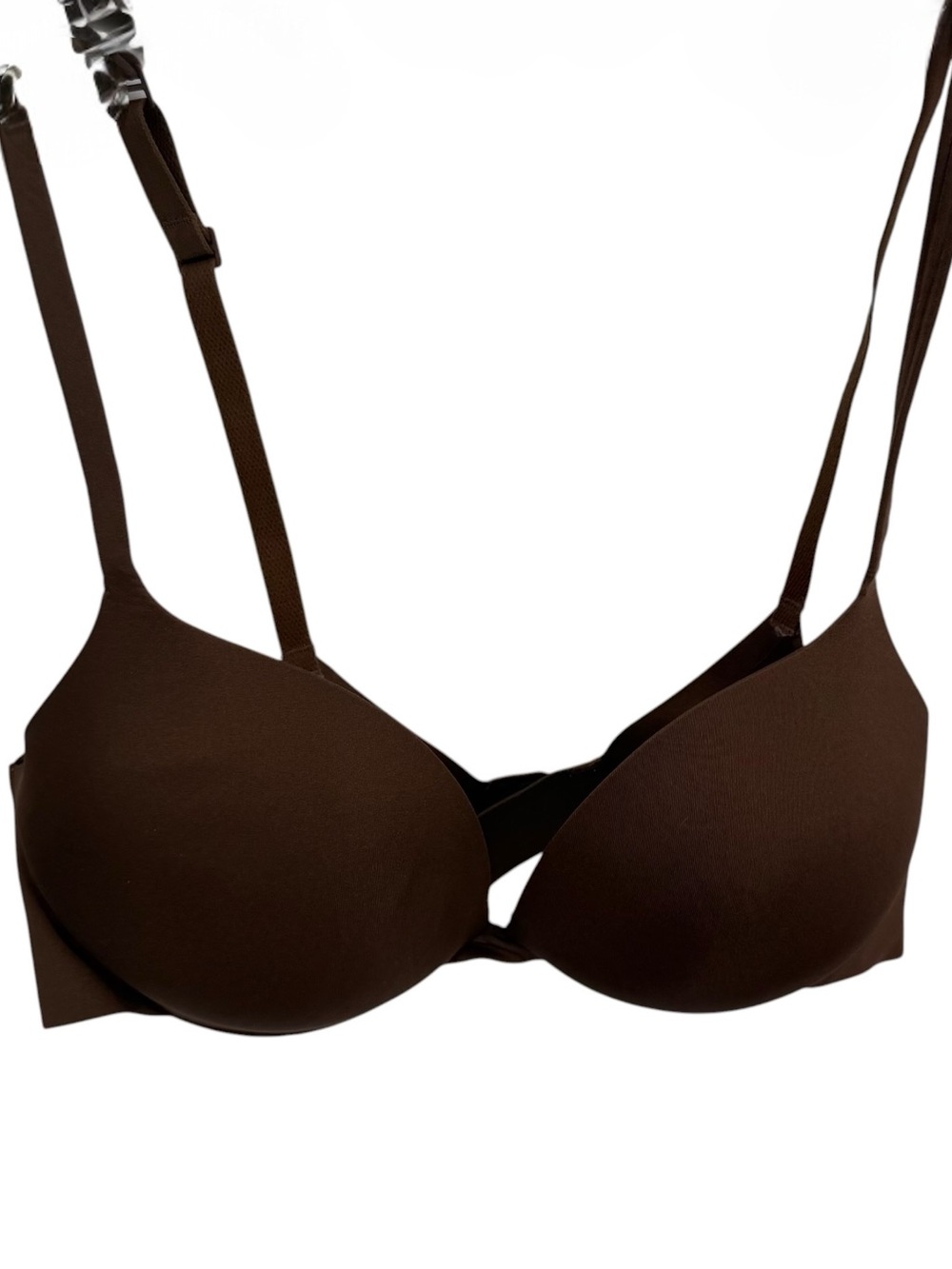 SKIMS Fits Everybody Push Up Pushup Padded T-shirt Demi Bra Brown Size 34B